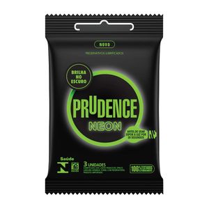 Preservativo Prudence Neon com 3 unidades
