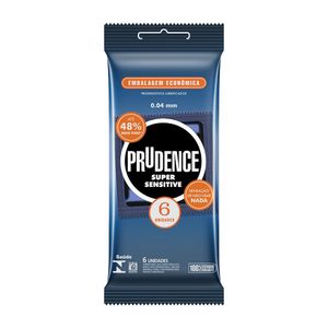 Preservativo Prudence Super Sensitive com 6 unidades