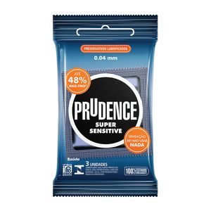 Preservativo Prudence Super Sensitive com 3 unidades